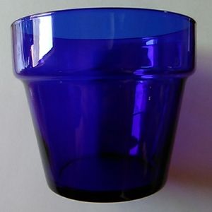 Cobalt blue planter